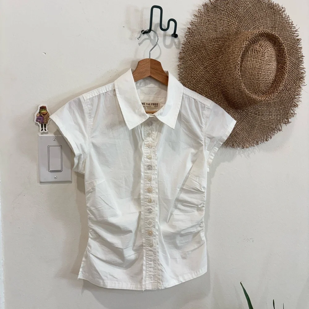 Free People Button Up Top
